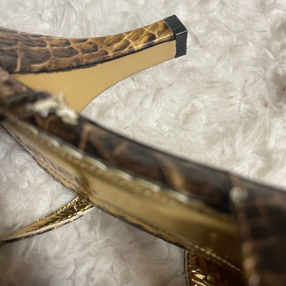 J.Renee synthetic Brown Snake Print Women's Heels SZ10 - Picture 10 of 11